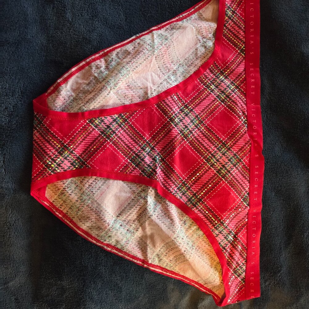 Victoria's Secret cotton bikini red stripe panties
